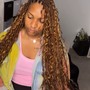 Bohemian knotless braids (human hair)