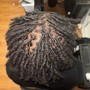 Wash/retwist/locstyle (cornrow)