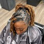 Loc retwist and style- extended two strand w/ Cuban twist