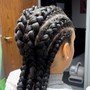 Braided Half up Half down Quick Weave