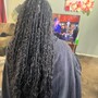 Meduim French curls knotless Braids