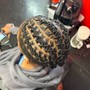 Kid man bun braids