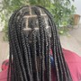 Small Boho Straight Back Cornrows