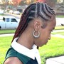 Medium French curl box braids