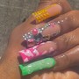 Encapsulated Short Acrylic Nails