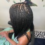 Boho braids over locs ( small)