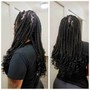 2-3 Cornrows feed in stitch braids waist/butt length