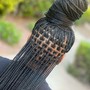 Goddess Knotless Braids| Small| Shoulder length (Curly Ends)