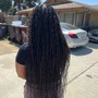 Meduim French curls knotless Braids