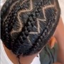 Kid's 2 feed in braids