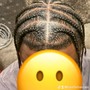 MENS CORN ROWS TO THE BACK