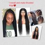 BoHo knotless or box braids (human curly hair included)