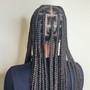 BoHo knotless or box braids (synthetic curly hair included)