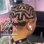 Feed-In Cornrows (Hair Added)