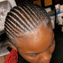 Small Staright Back Braids