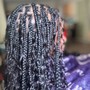 Medium knotless midback braids