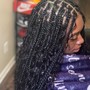 Medium knotless midback braids