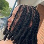 Medium knotless with Curly ends