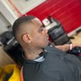 MENS HAIRCUT WITH RAZOR FACE SHAVE