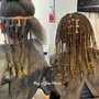 Braids with hair added