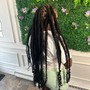 Med knotless braids