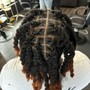 2" - 5" Loc Extensions on Loose Natural Hair