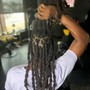 2" - 5" Loc Extensions on Loose Natural Hair