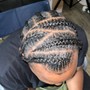 Natural Hair Stitch Braids