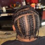 Natural Hair Stitch Braids