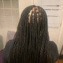 2 large feed in braids