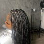 Knotless small braids