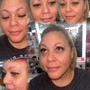 Eyebrow shaping (with makeup )