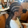 5-10 Feedins (No Stitch, no pony) straight back styles Braids