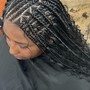 Small knotless Braid mid back