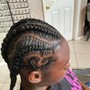 Medium Feed in cornrows