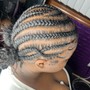 2 Stitch braids w/ Quick weave