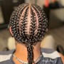 Half Feed-In Braids/ Half Quick Weave