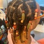 Adding beads onto hair