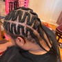 Cornrows on natural hair