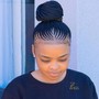 Updo/lemonade braids