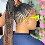 Updo/lemonade braids