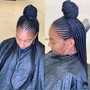 Updo/lemonade braids