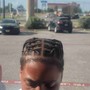 Cornrows with hair added