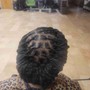 Cornrows with hair added