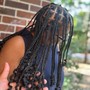 Short knotless Braids (smedium) With Curly Ends