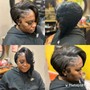 Relaxer (root touch up)  & flat iron