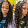 Relaxer (root touch up)  & flat iron