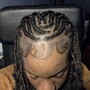 Half Cornrows/ Half Box Braids Medium