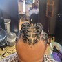 Cornrows with hair added