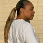 Half up/Half Down Ponytail with extensions (hair not included)